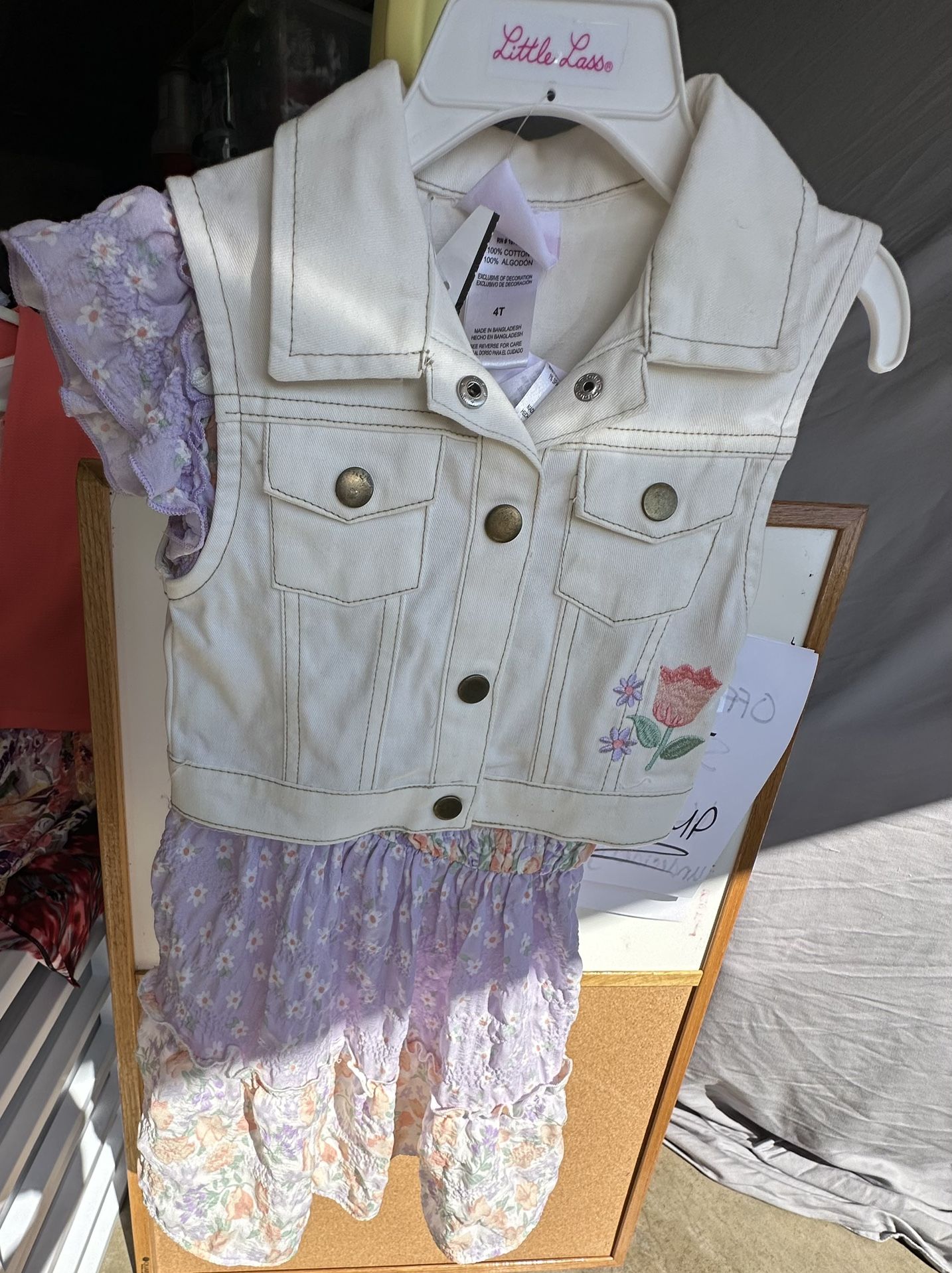 Girls Dress & Denim Jacket