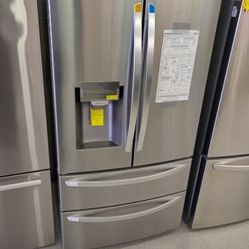 LG STAINLESS STEEL 4 DOOR FRENCH DOOR 28 CB FT OPEN BOX ITEM