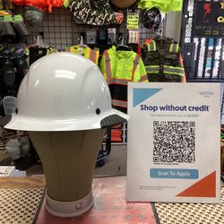 LIFT Full Brim Fiber Reinforced White Hard Hat 