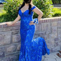 ROYAL BLUE PROM DRESS 