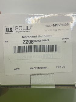 U.S. Solid Motorized Ball Valve USS-MSV00009
