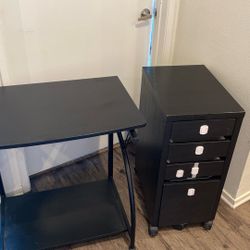 Cabinet and desk