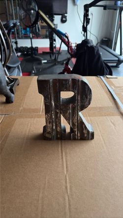 Distressed Wooden letter R