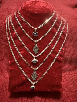 929 Silver Necklaces with lucky Beautiful pendants