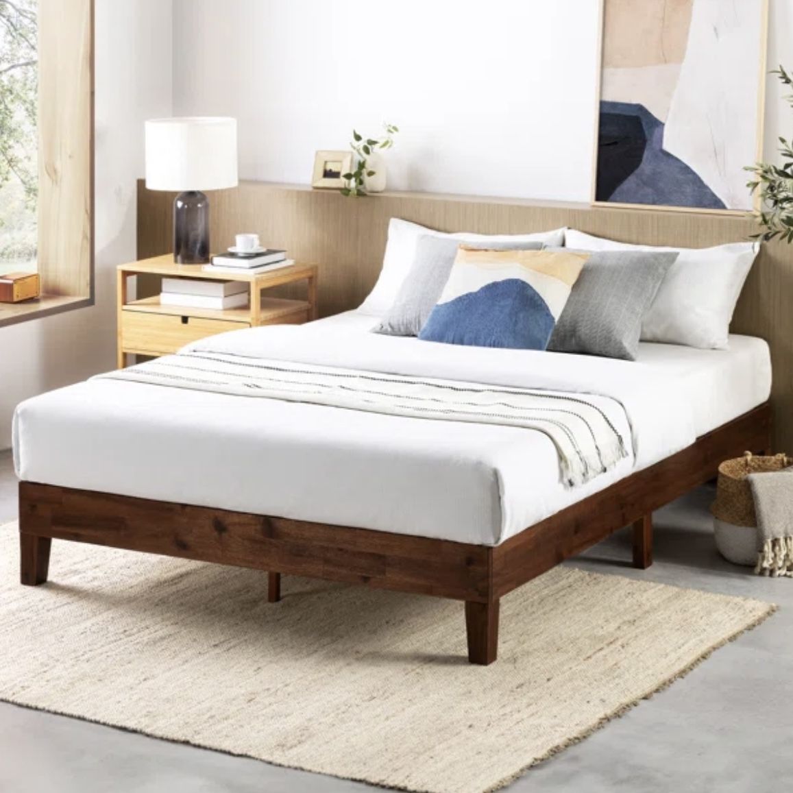 Queen Size Bed Frame With Mattress