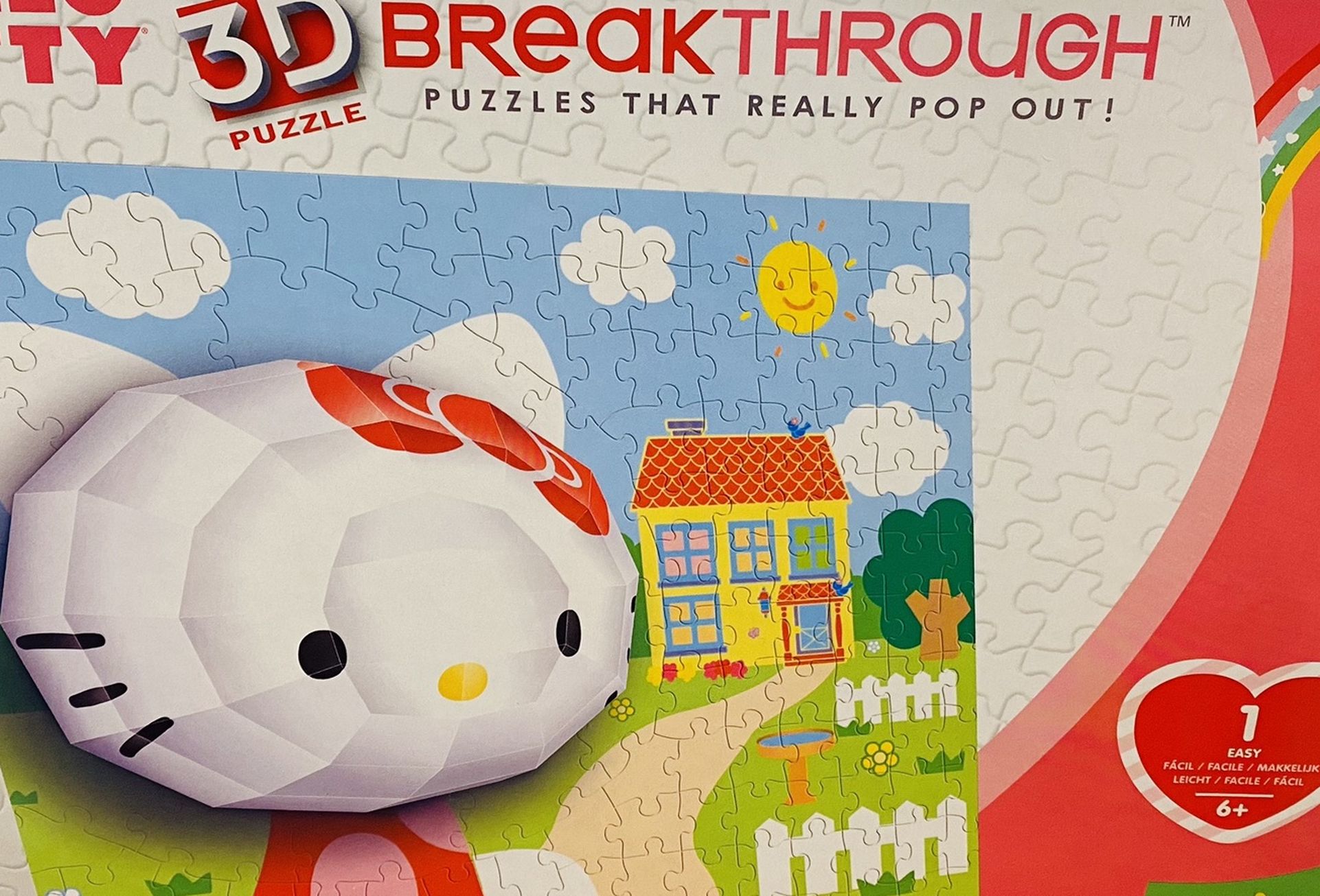 Hello Kitty Real 3D Break Through Puzzles that Really Pop Out