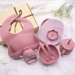 Wholesale 11-Piece Silicone Baby Feeding Set - BPA-Free. Soft & Non-Slip 