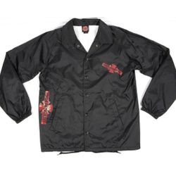 INDEPENDENT Trucks Co Coaches Jacket- S- NEW- black skateboard windbreaker-SMALL