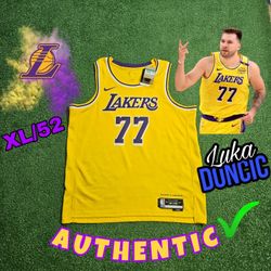 Nike Los Angeles Lakers Luka DONCIC #77 YELLOW ICON JERSEY NEW XL/52