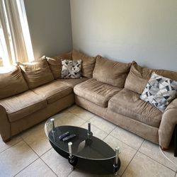 Light Brown Sectional Couch