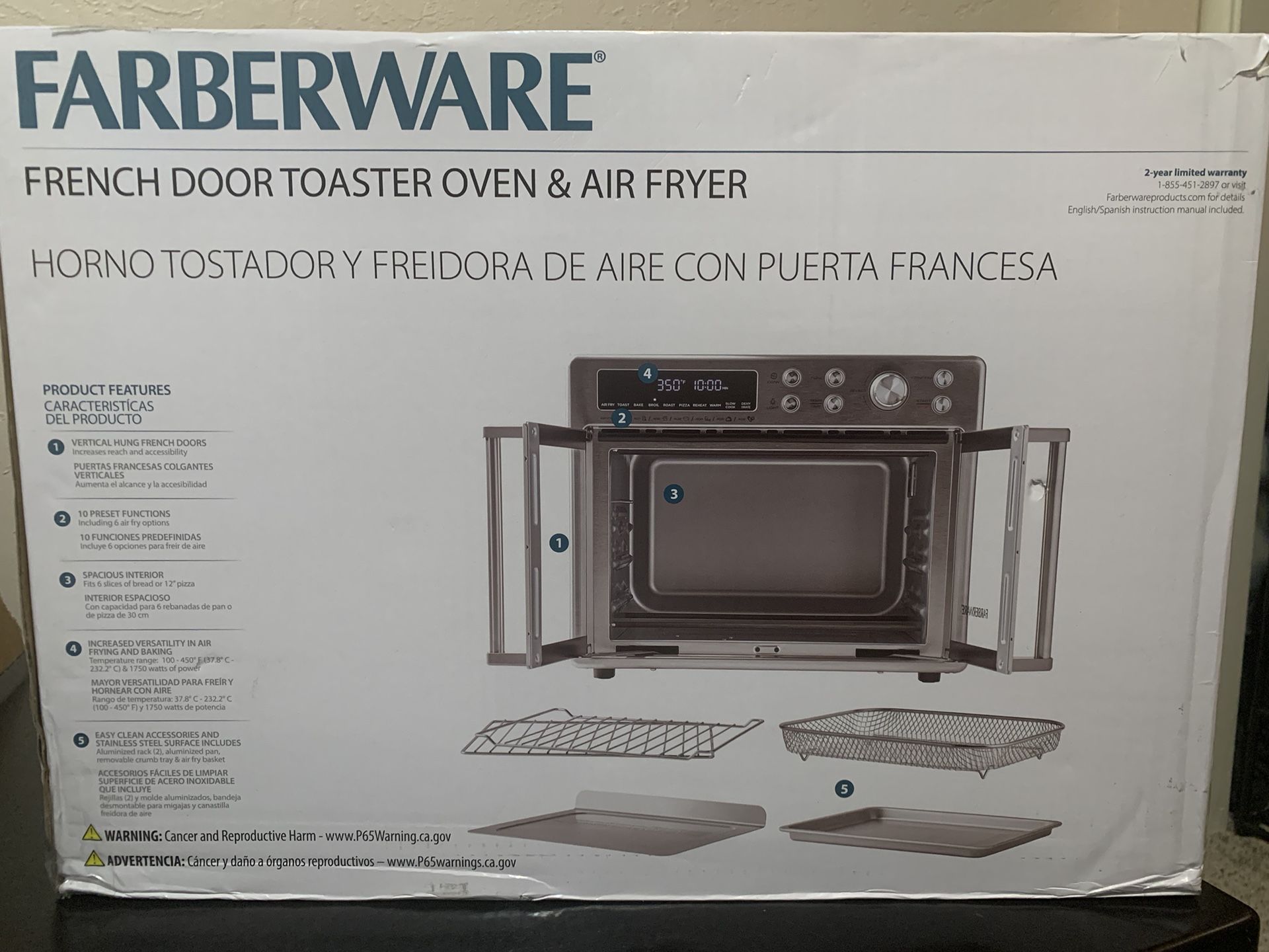 Farberware French Door Toaster Oven & Air Fryer