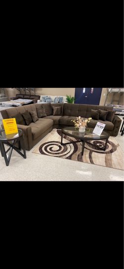 Sectional with the carpet