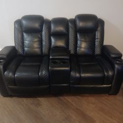 Contact For Pricing Leather Recliner Loveseat – Electric Needs Repair
