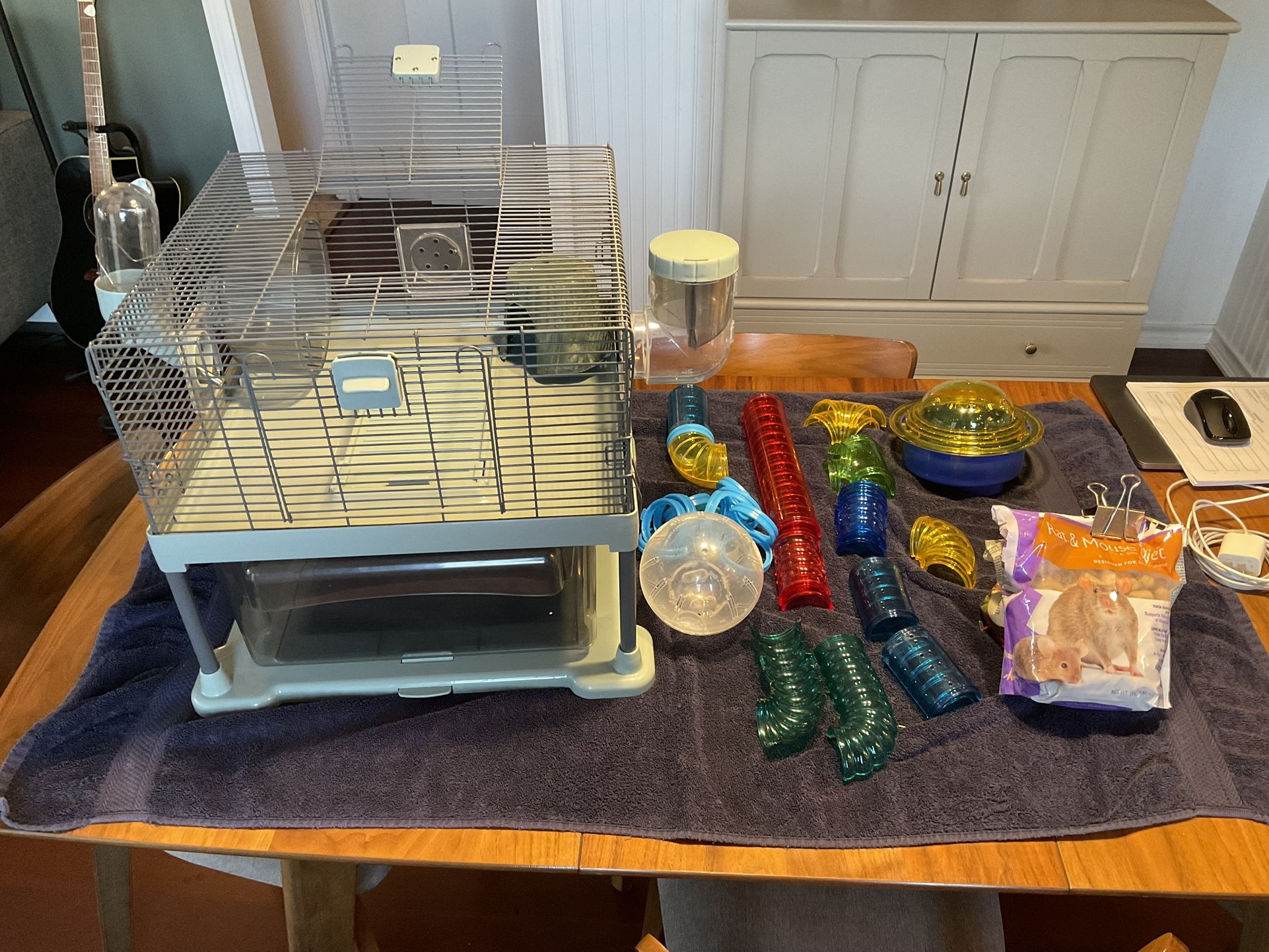 Deluxe 2 Story Hamster/Gerbil Cage W/Accessories