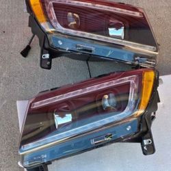 11-13 Jeep Grand Cherokee LED DRL Projector Headlights Luces Focos Micas Faros Faroles