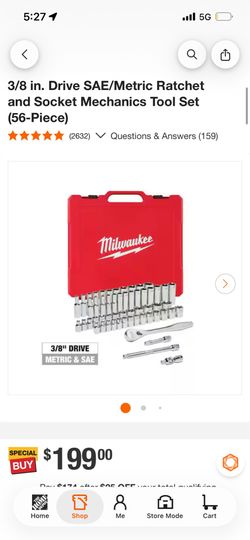 Milwaukee 56-Piece 3/8" Socket Set