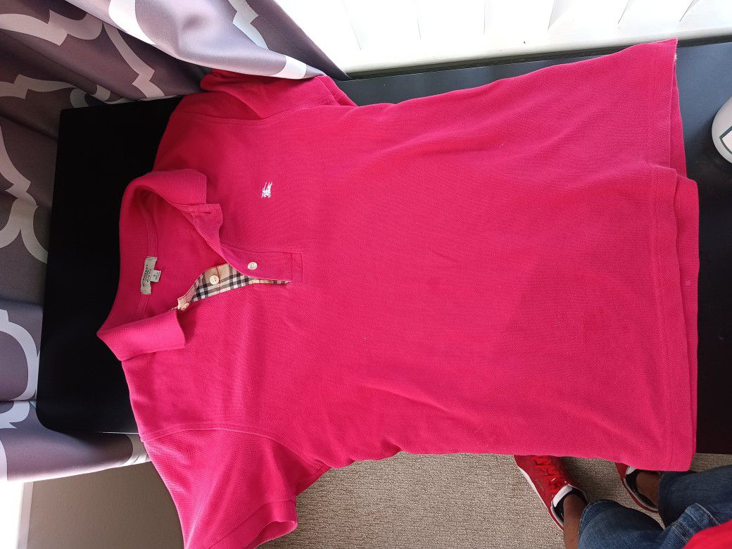 Pink Burberry Polo