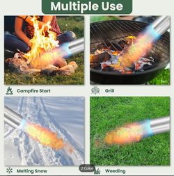 Propane Torch Weed Burner Kit for Outside High Output, Self-Igniting Heavy Duty Torch with 10ft Hose, High Output Flamethrower for Weeding, Roofing & 
