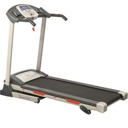 New Sunny Health & Fitness Electric Treadmill with Easy Foldable Design and Adjustable Incline 
