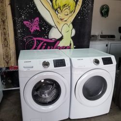 SAMSUNG WASHER AND ELECTRIC DRYER 