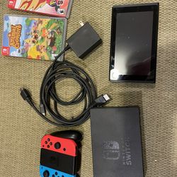 Nintendo switch with pokémon and animal crossing. don’t have the original box but everything works. comes with pokémon and animal crossing 