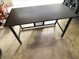 Foldable Study/Work Table with Clear Floor Mat