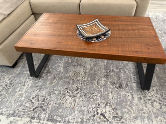Coffee table rustic solid wood table