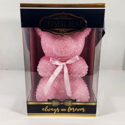 NEW CRYSTAL BEAR ALWAYS AND FOREVER COLLECTIBLE PINK BUBBLEGUM COLOR BEAR 