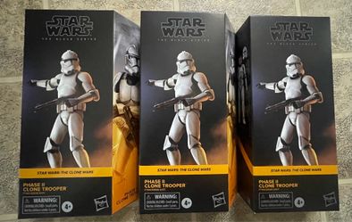 Phase II Clone Trooper  New Clone Wars The Black Series Star Wars Lot Of Three