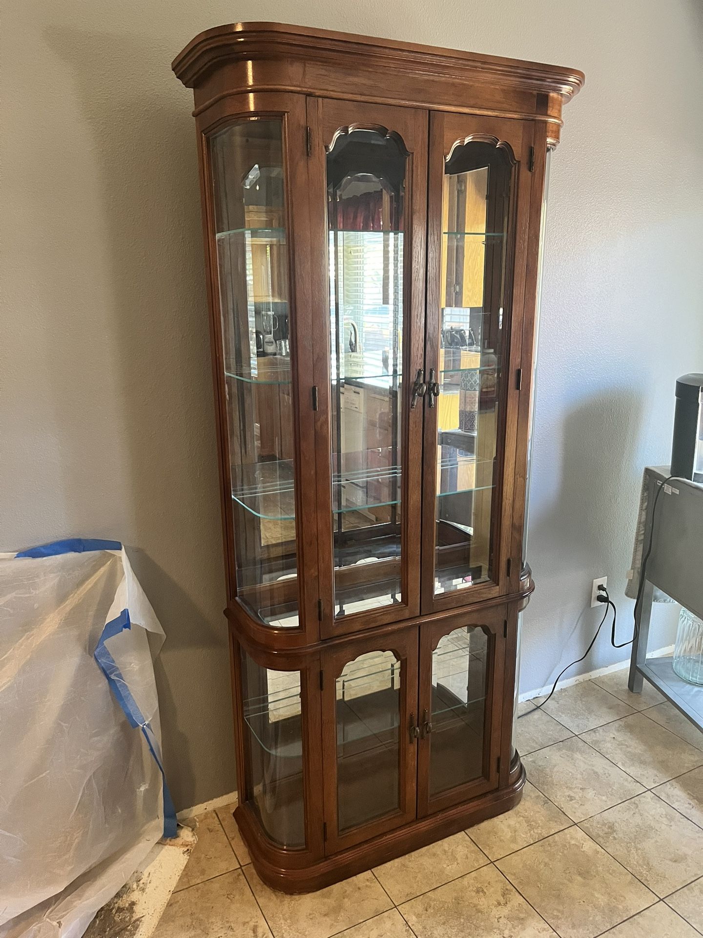 Oak Curio Cabinet