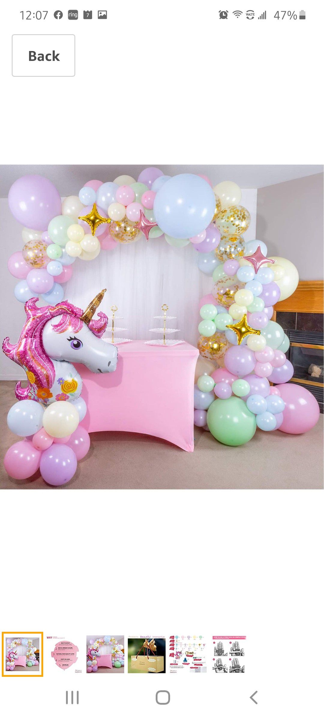 Unicorn Balloon Garland