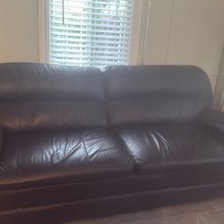 Black Vinyl Sofa