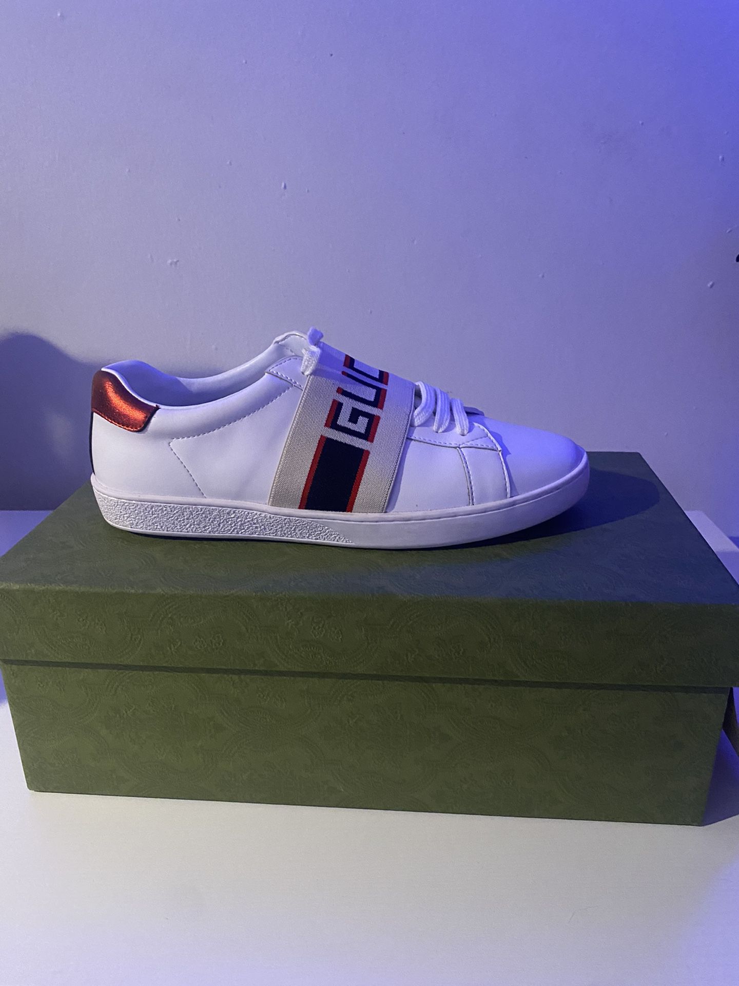 Gucci Ace Strip Ivory Shoes 