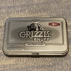 Grizzly Snuff  Collectors Tin Empty Complete with sleeve, felt insert, booklet
