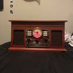 Victrola Quincy 6-in-1 Record Player Multimedia Center