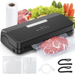 Brandnew Vacuum Sealer Machine, 7-in-1 Vacuum Sealer for Food with Built-in Cutter and Bag Storage, Dry/Moist/Gentle Mode, Removable Drip tray, Comple