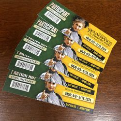 5 Tickets For The Renaissance Faire In Irwindale, CA this Weekend