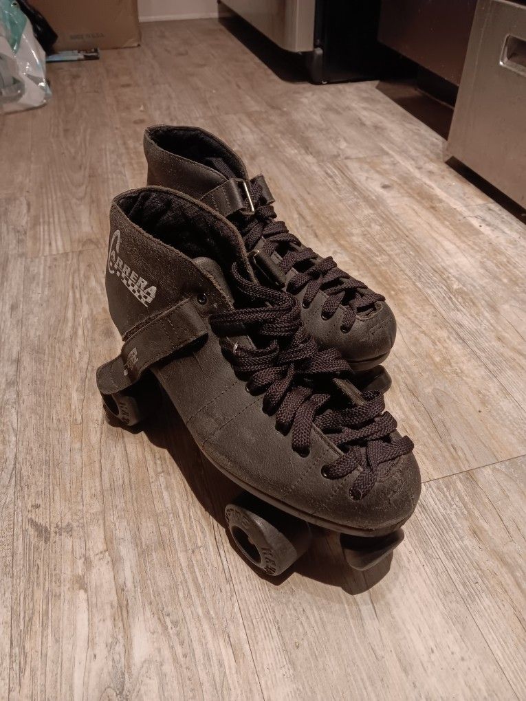 VTG Riedell Carrera Speed Roller Skates Size 11 BLACK Model 105B