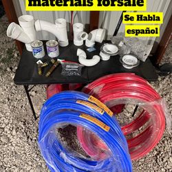 Plumbing materials pex&pvc