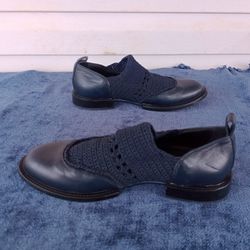 Versace stringata vitel navy dress shoes men size 6.5