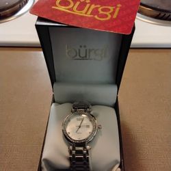 WOMANS DIAMOND BURGI WATCH