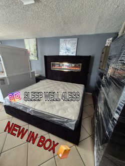 NEW KING SIZE BED FRAME AND MATTRESS