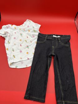Infant Girl Jeans And Top Size 18 M
