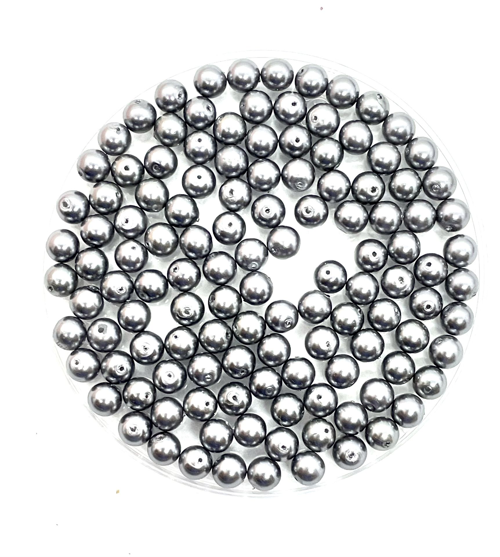 Lot Of Gray Glass Pearls