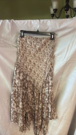 Brown Floral Print Maxi Skirt