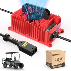 10L0L Golf Cart 18 AMP 36 Volt Golf Carts Battery Charger with D Style Plug for EZGO TXT for Lead-Acid Battery, Maintenance-Free Battery amp Lithium B
