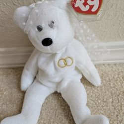 Beanie Babies Collection  Mrs Bear Collectable Bear Ty Beanie Baby White Bear 