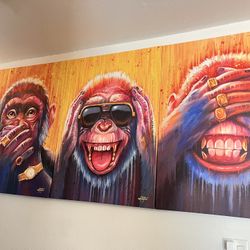 Inktuitive art 3 wise monkeys set