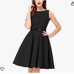 Dress, Classy Print Cocktail Evening Swing Party Dress, Fit-and-Flare Rockabilly Prom Dresses with Belt