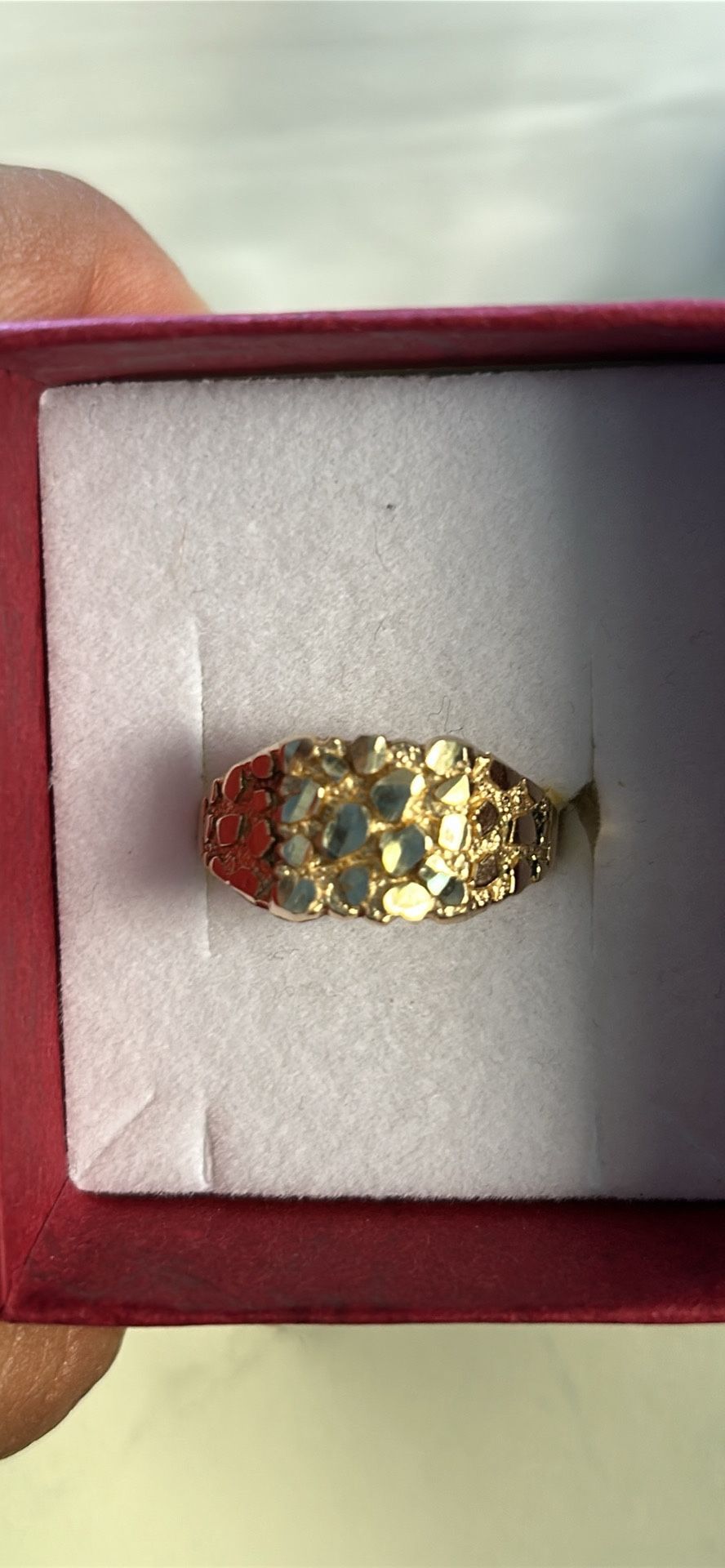 14k Gold Nugget Ring  3 grams size 12-13